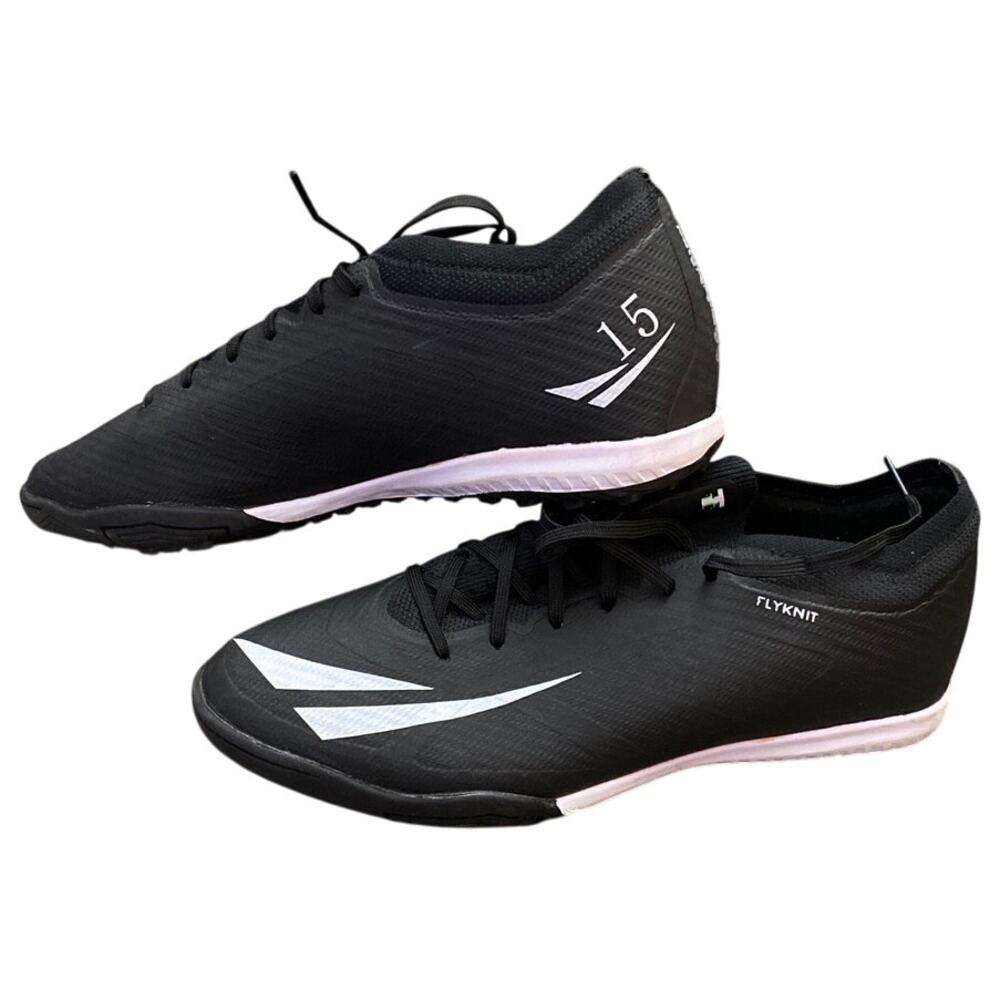 Tazzico Flyknit Soccer Cleats Black White Mens Size 8 Womens 10 Good Used Cond